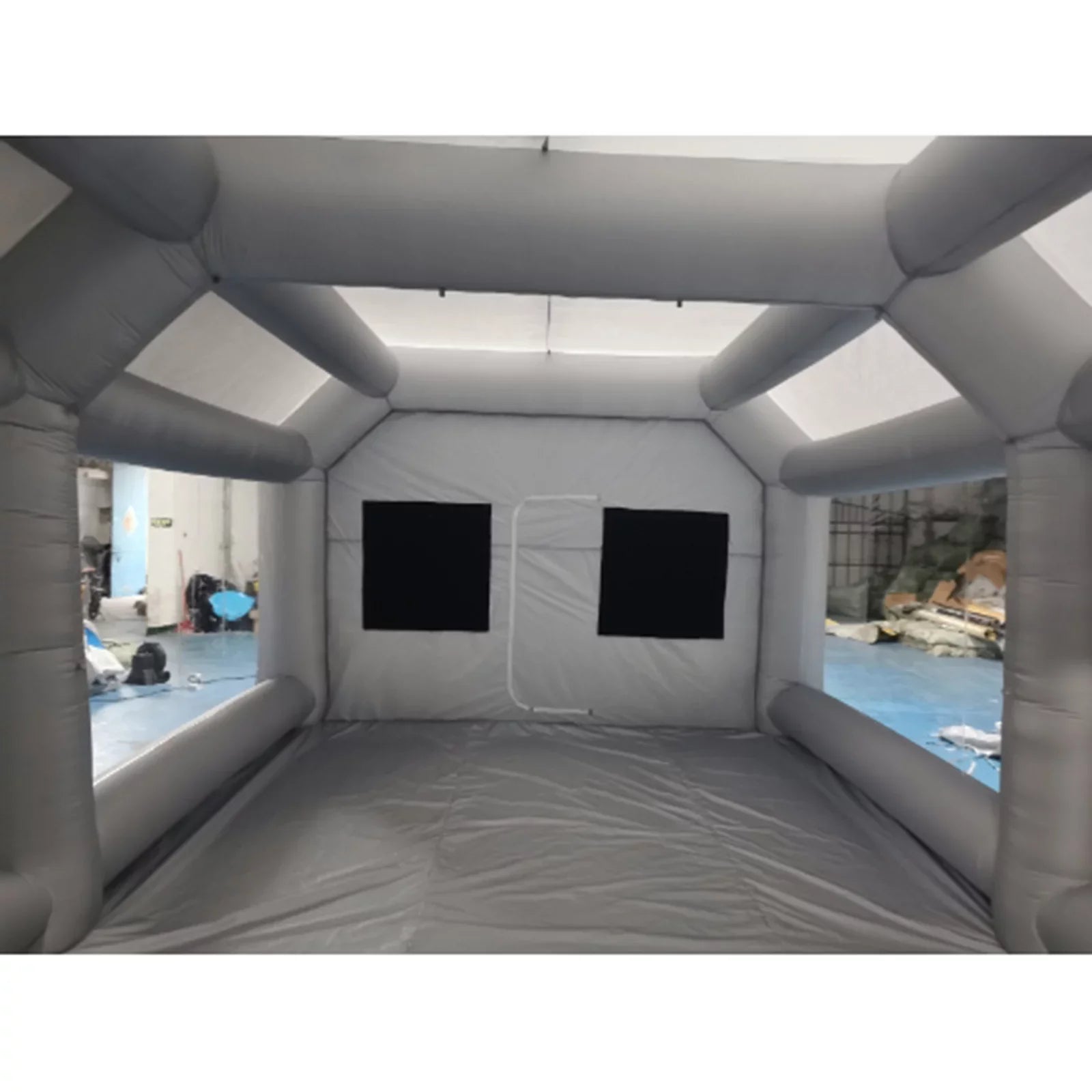 Booth Inflatable Spray Blower Portable 26x13x10ft System Miumaeov Transparent Mobile and Built-in Paint Tent Paint Booth Air Paint with Inflatable PVC Filter Spray Giant Windows Spray