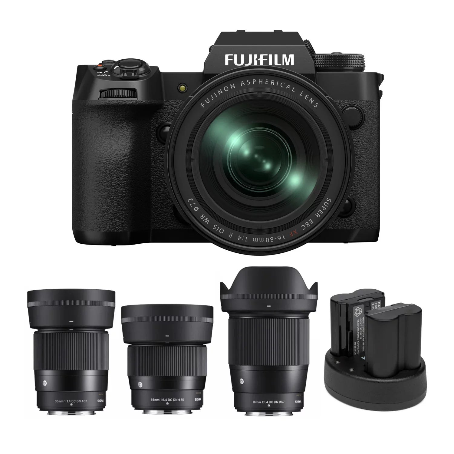 Fujifilm Bundle Megapixel R Lens WR with F4 X-H2 XF16-80mm 40 OIS Body with