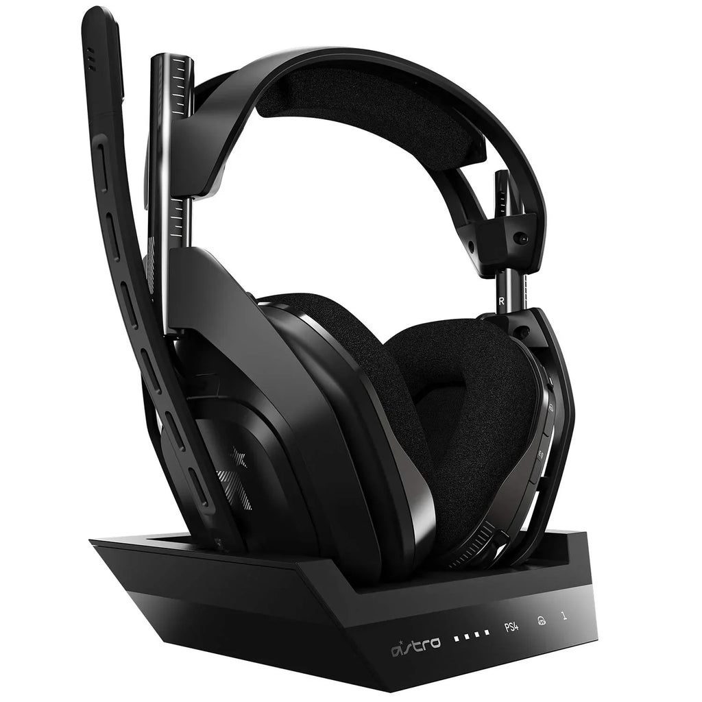 PS4, + ASTRO Wireless Black/Silver Like A50 New) Compatible Pre-Owned PS5, PC, Base (Refurbished: Gen Station With - 4 Headset Gaming Mac