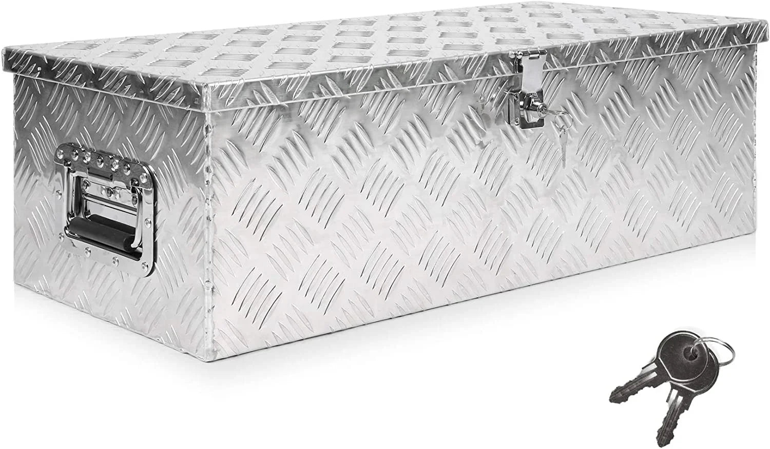 Truck Duty Box Silver Storage of Heavy Aluminum Truck 30'' w/Lock Bed Pickup Boxes Tool Tool for