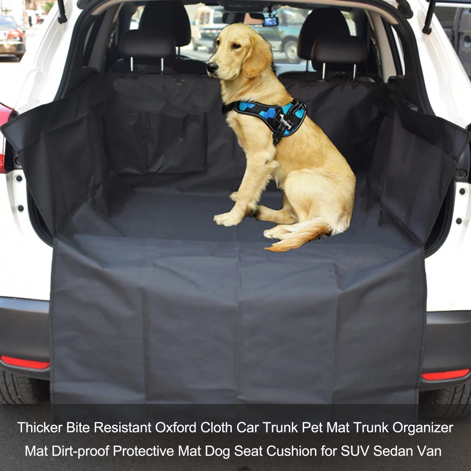 Bite Oxford Thicker Sedan Van Trunk Cushion Mat for Resistant Car Organizer Trunk Arealer Dirt-proof Mat Seat Cloth Mat Protective SUV Pet Dog