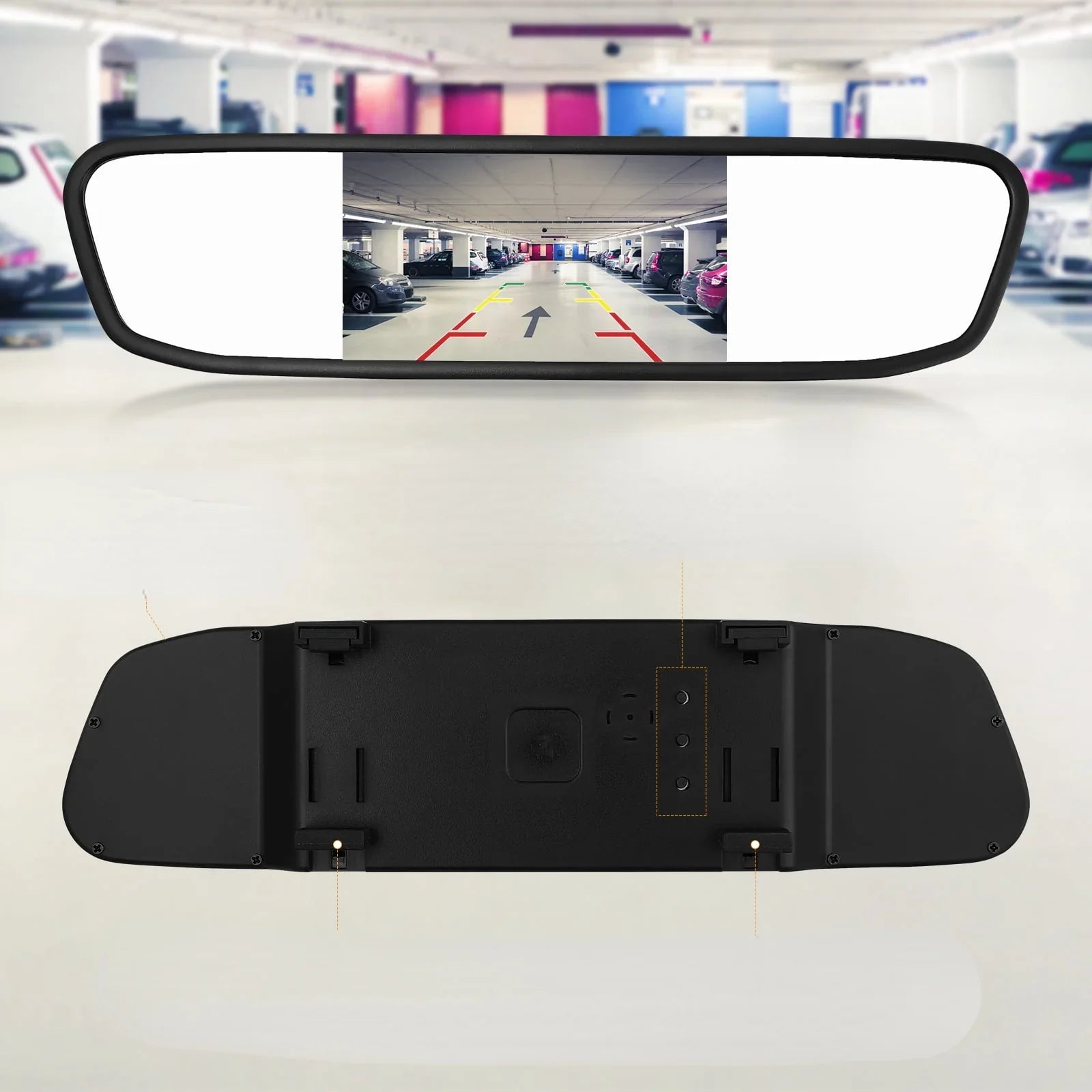 Mirror System Camera Driving Camera Reverse View Parking Backup Cheefull Night Vehicles 4.3" Car Vision Camera Rear Cam