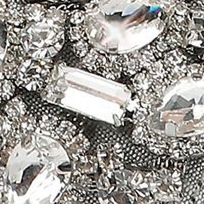 7 Rhinestone Silver Heel MISCHKA Womens Buckle BADGLEY Round Toe Dress Strap Block Toe Sandals Shoes Metallic