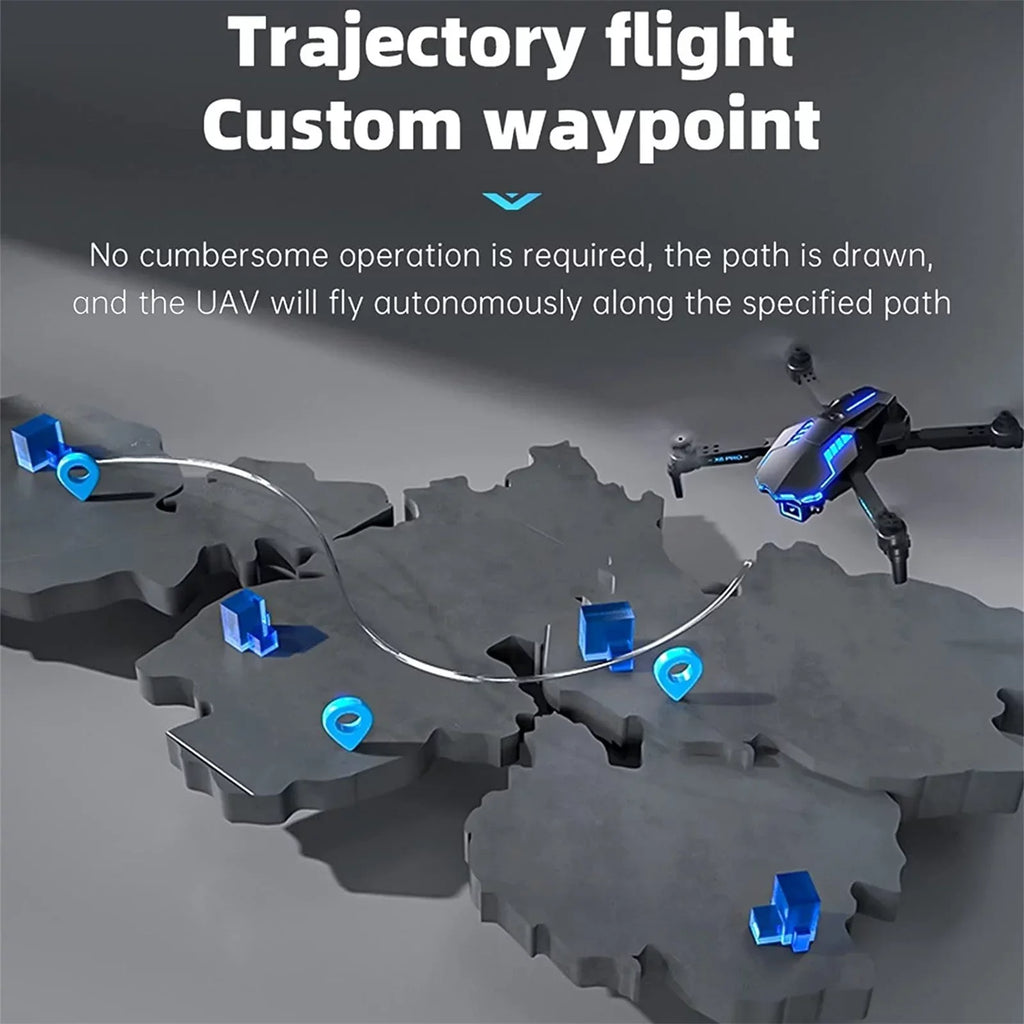 4K Obstacle HD With FPV For One And Airplane StartSmart WiFi Button Off Stunt Dual RC Mode Camera RC Mini Track Kids Avoidance Quadcopter Adults Show Headless Foldable