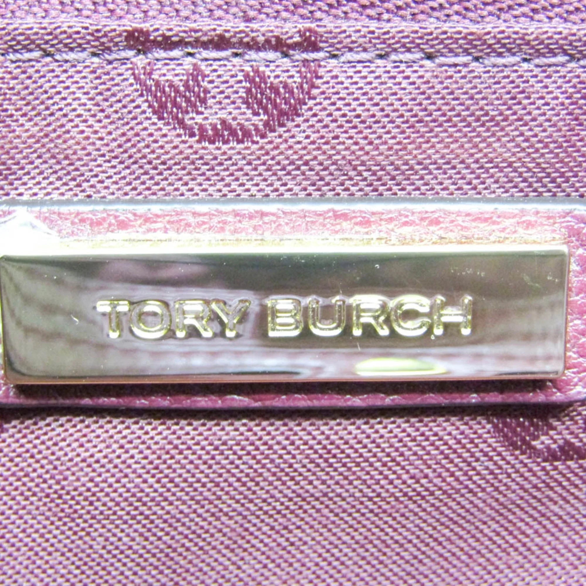 Women's Leather Bag Pre-Owned (Good) Burch Tory Bordeaux Shoulder