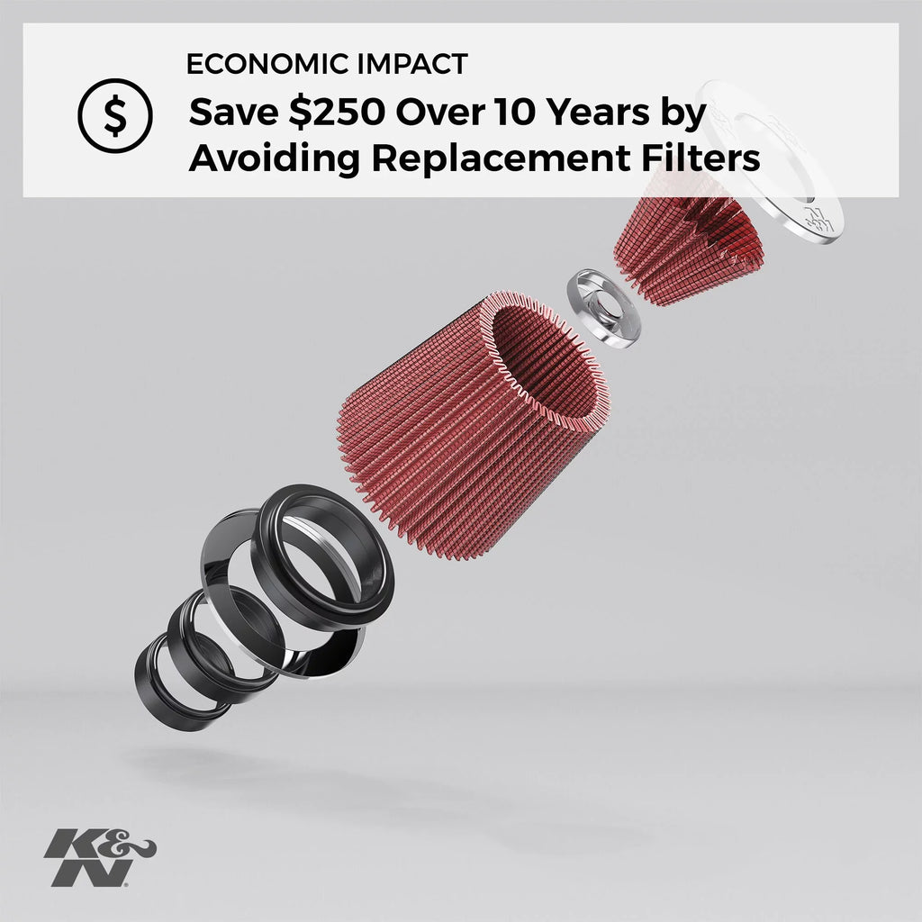 5 (140 Tapered; (127 mm) Air in RU-5147 mm) Engine Universal Reusable: (165 , 5.5 Washable (114 Flange ID; K&N and Clamp-On in in 4.5 6.5 Top mm) Base; in Height; Round mm) Filter: