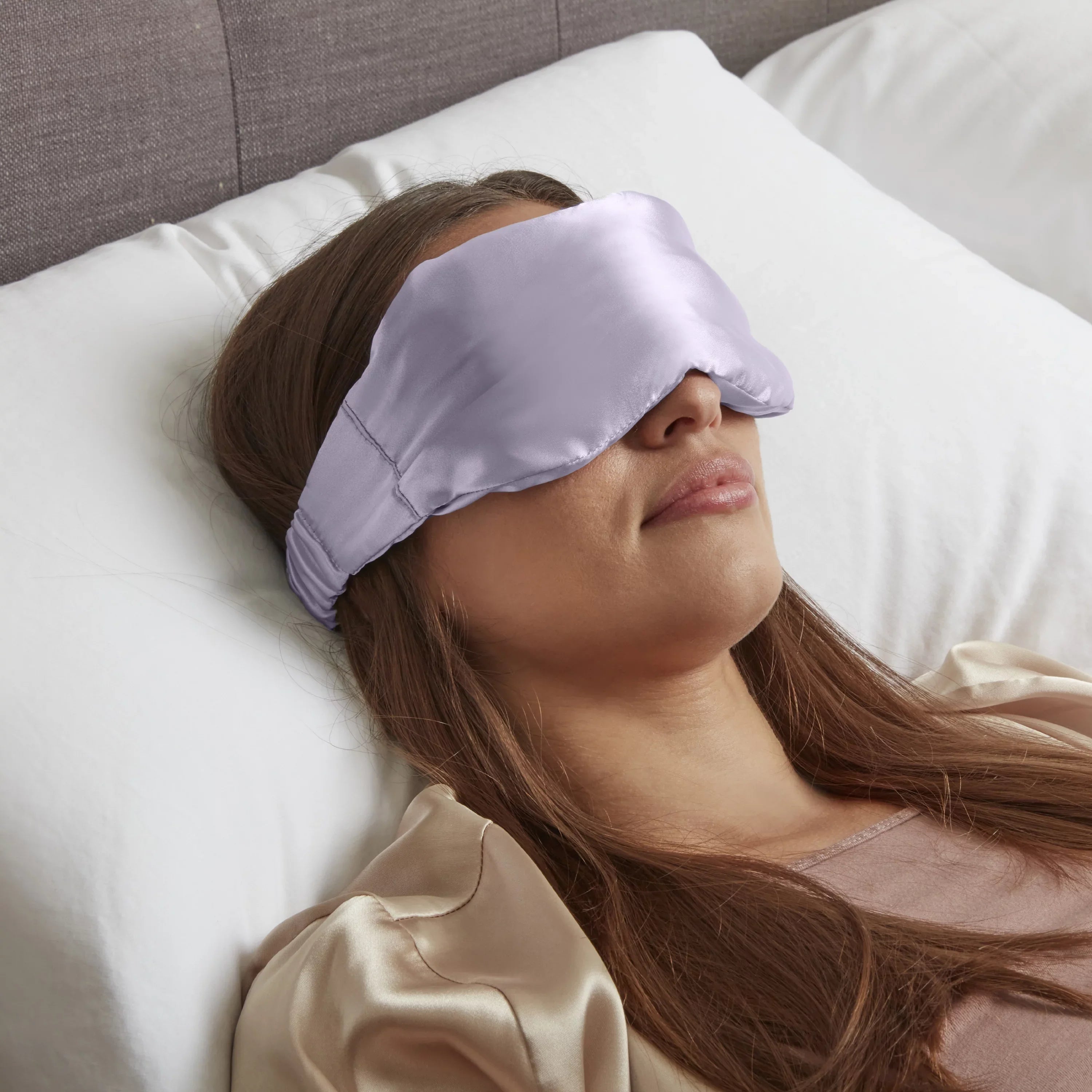 Lavendar Weighted Bag Mask pc w/ Satin TS145X Storage Eye 2 Drawstring Matching ConairCare®