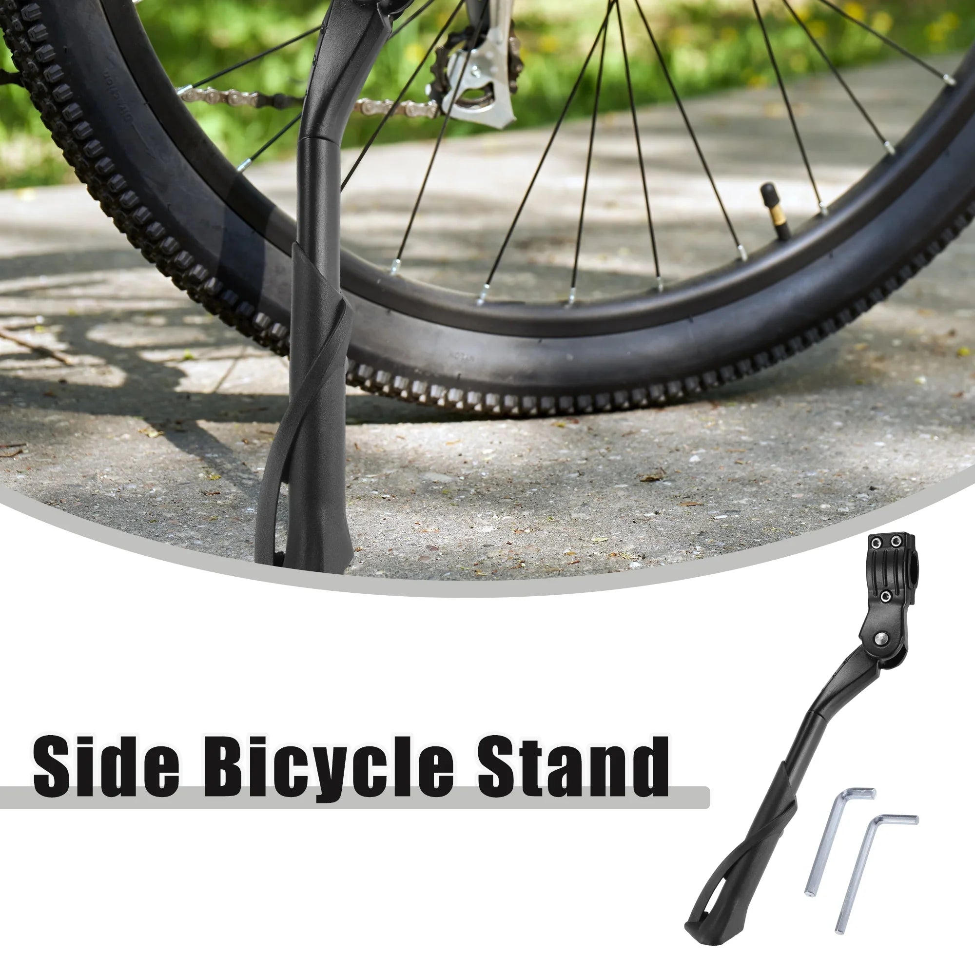 Unique Bicycles Mountain Inch Bicycle Fit 1 Bargains Stand Set Side Non-Slip for Stand Bike Kickstand Adjustable 24-29