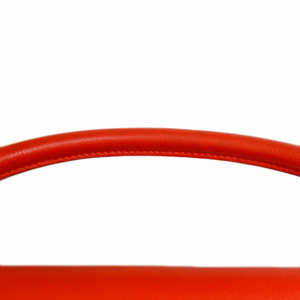 (Fair) Orange Leather Handbag Trapeze Pre-Owned Celine CELINE Women's