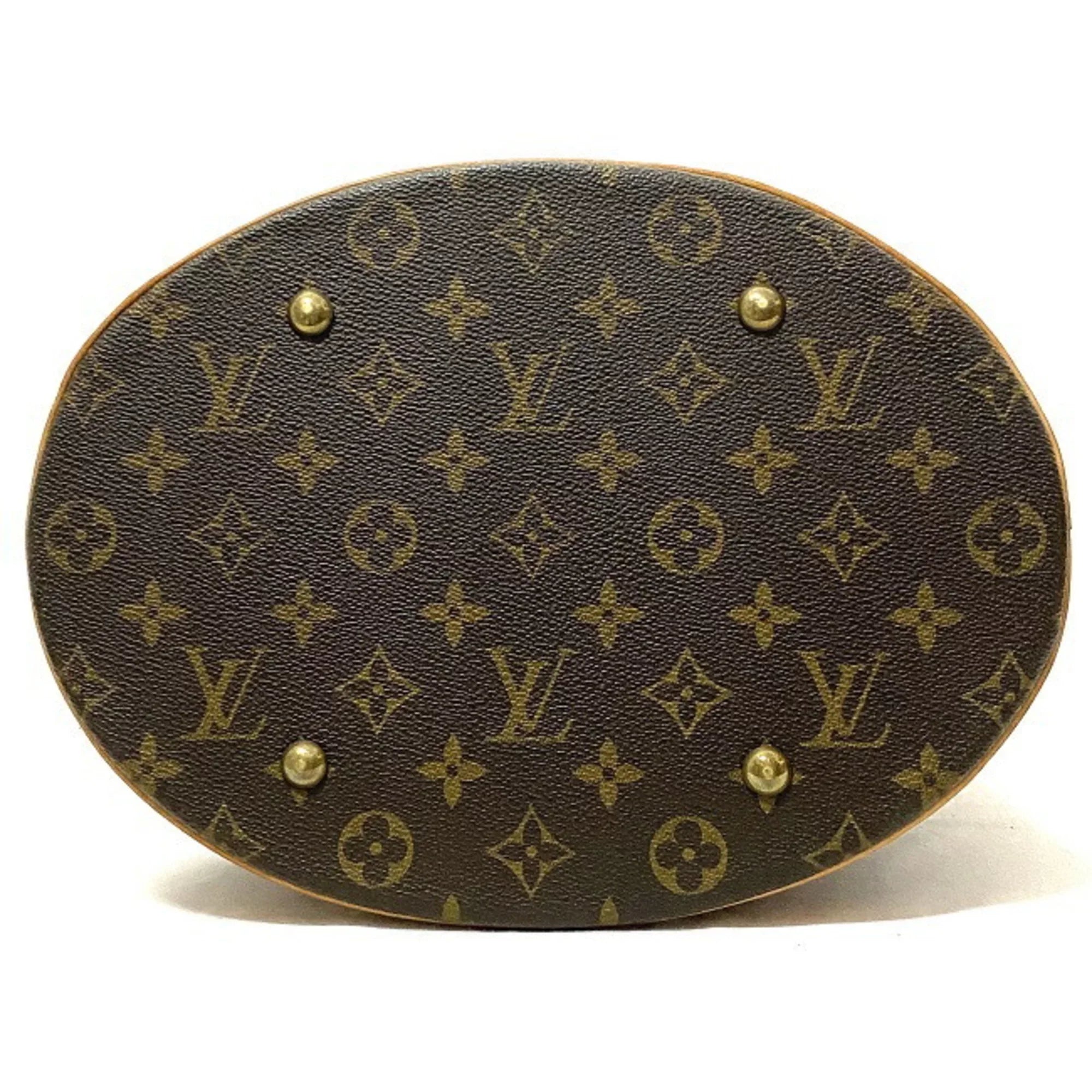 (Good) Bucket Nume Women's LOUIS VUITTON Tote M42236 Canvas Brown FL0093 Pre-Owned Bag Beige Louis Handbag GM Monogram Leather Vuitton