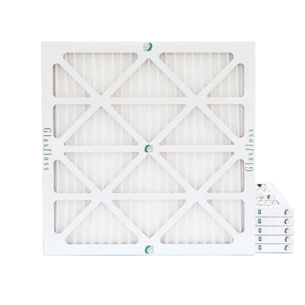 22x22x1 MERV x 21-1/2 7/8 Actual 10 6 Pack Size: 21-1/2 by Pleated x of Glasfloss. Air Filters
