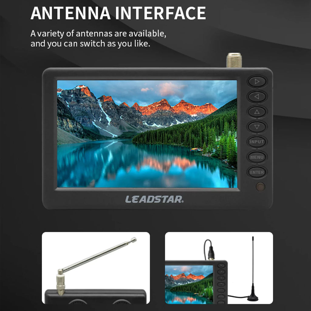 '- Screen, Player Player, Digital TV 5-inch Multimedia Remote Television, LEADSTAR D5 Includes and Pocket-Sized U Card Radio, Control TF ATSC Car Disk Playback, Portable