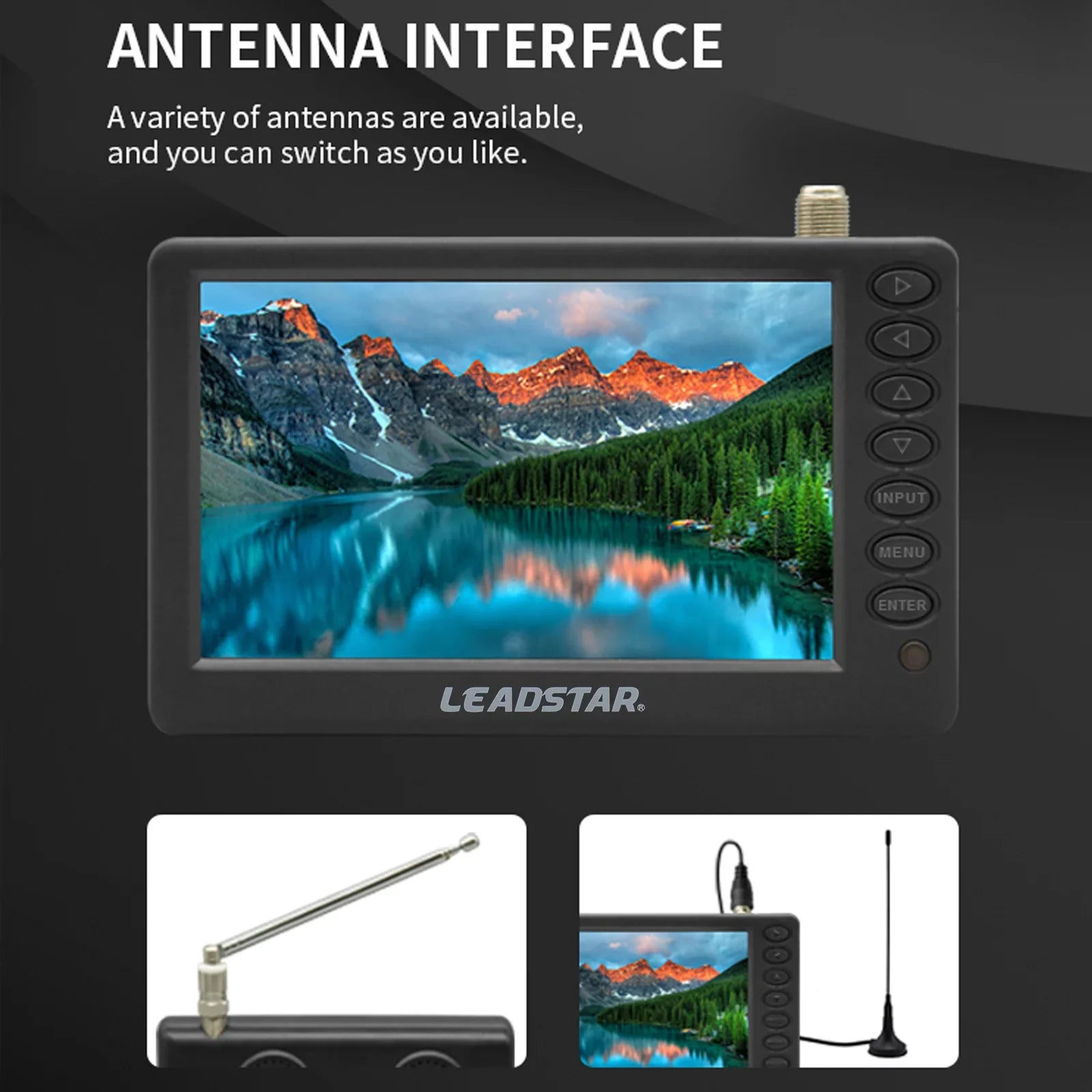 '- Screen, Player Player, Digital TV 5-inch Multimedia Remote Television, LEADSTAR D5 Includes and Pocket-Sized U Card Radio, Control TF ATSC Car Disk Playback, Portable