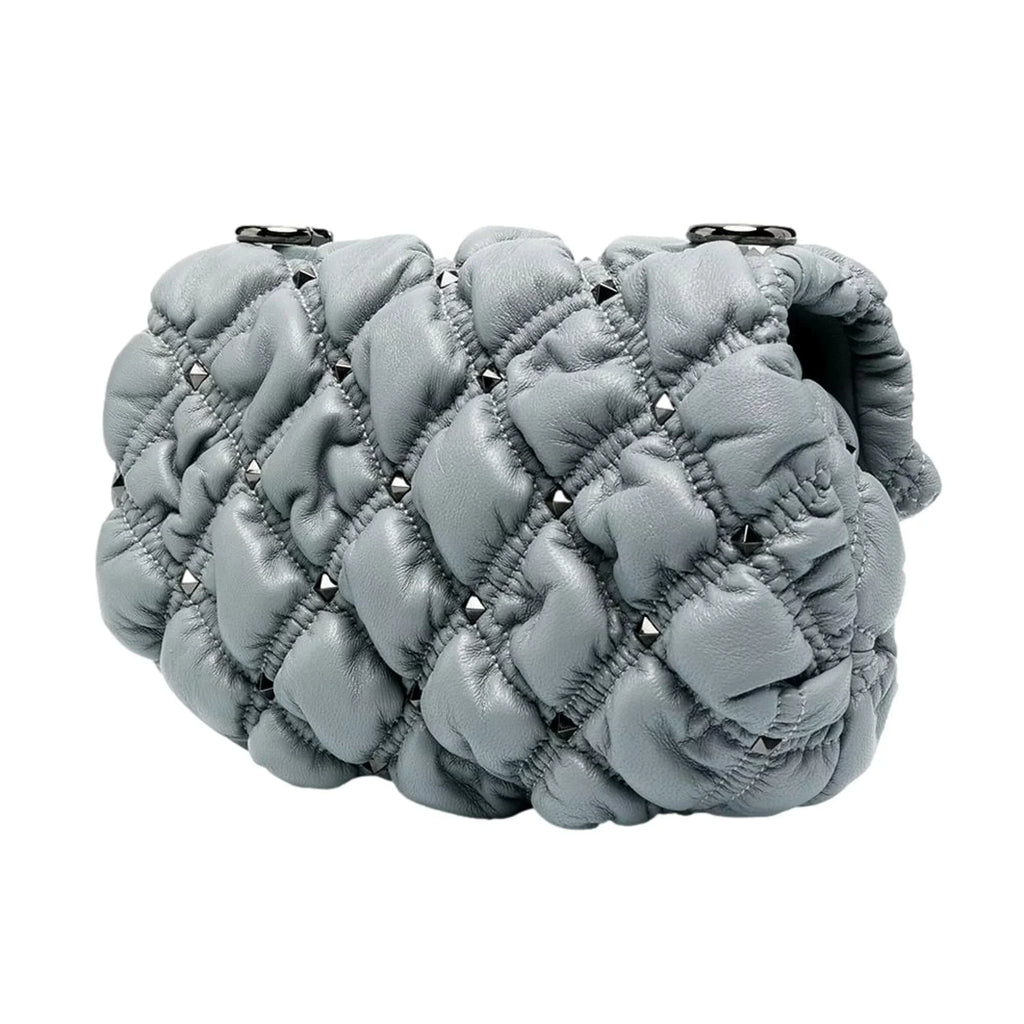Garavani Small Me Crossbody Gray Valentino Leather Bag Spike