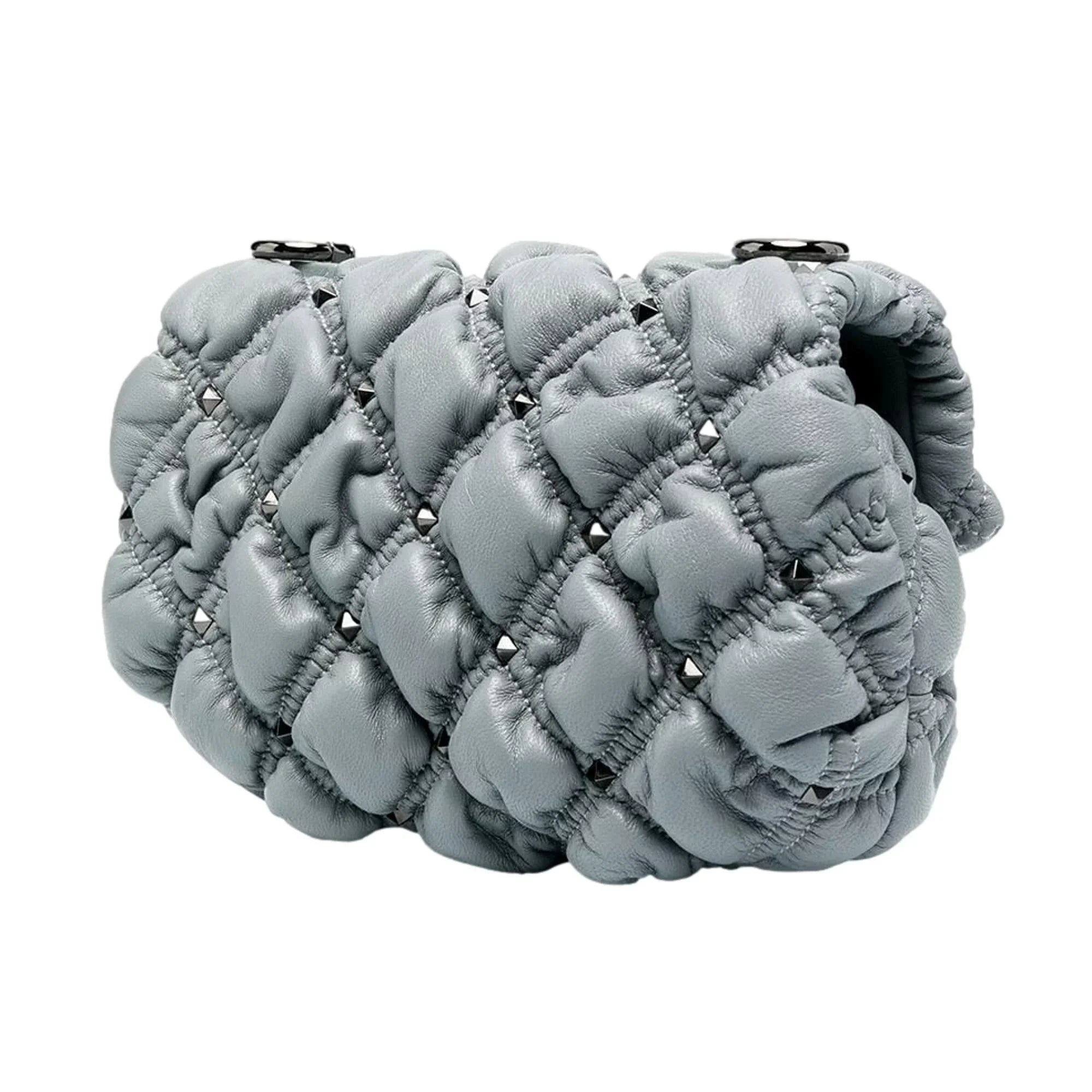 Garavani Small Me Crossbody Gray Valentino Leather Bag Spike