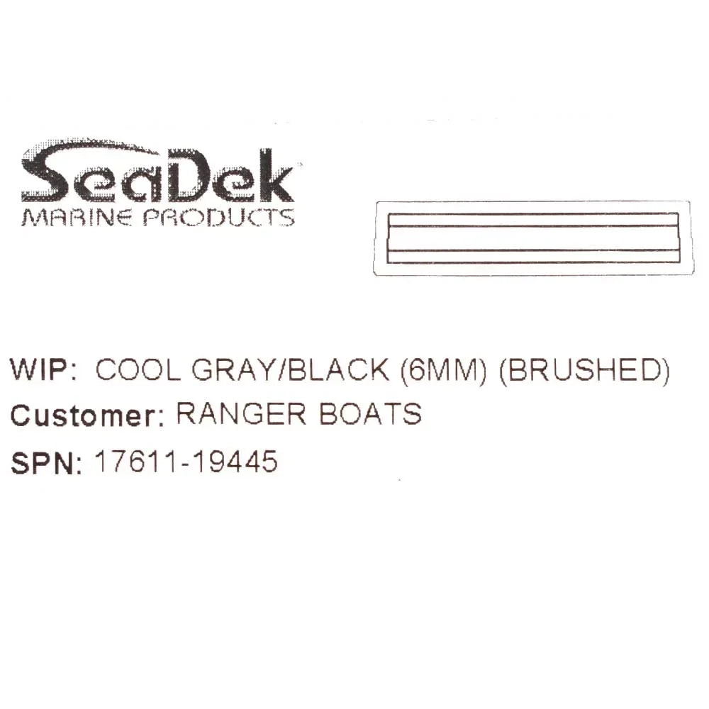 Console Deck 260 | LTS 207543 Non-Skid Footrest Pro Mat Gray Triton Boat