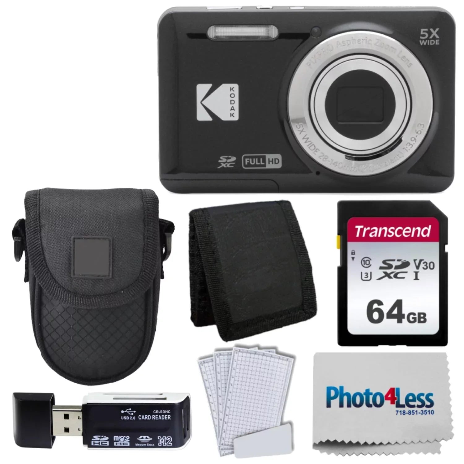 Camera Digital PIXPRO Accessories Kodak + FZ55 (Black)