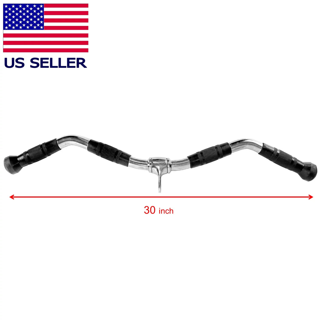 handle attachment down machine men 30 curl pushdown triceps tricep for tricept bar Fitness Maniac inches workout gym accessories exercise bar home attachments cable pull