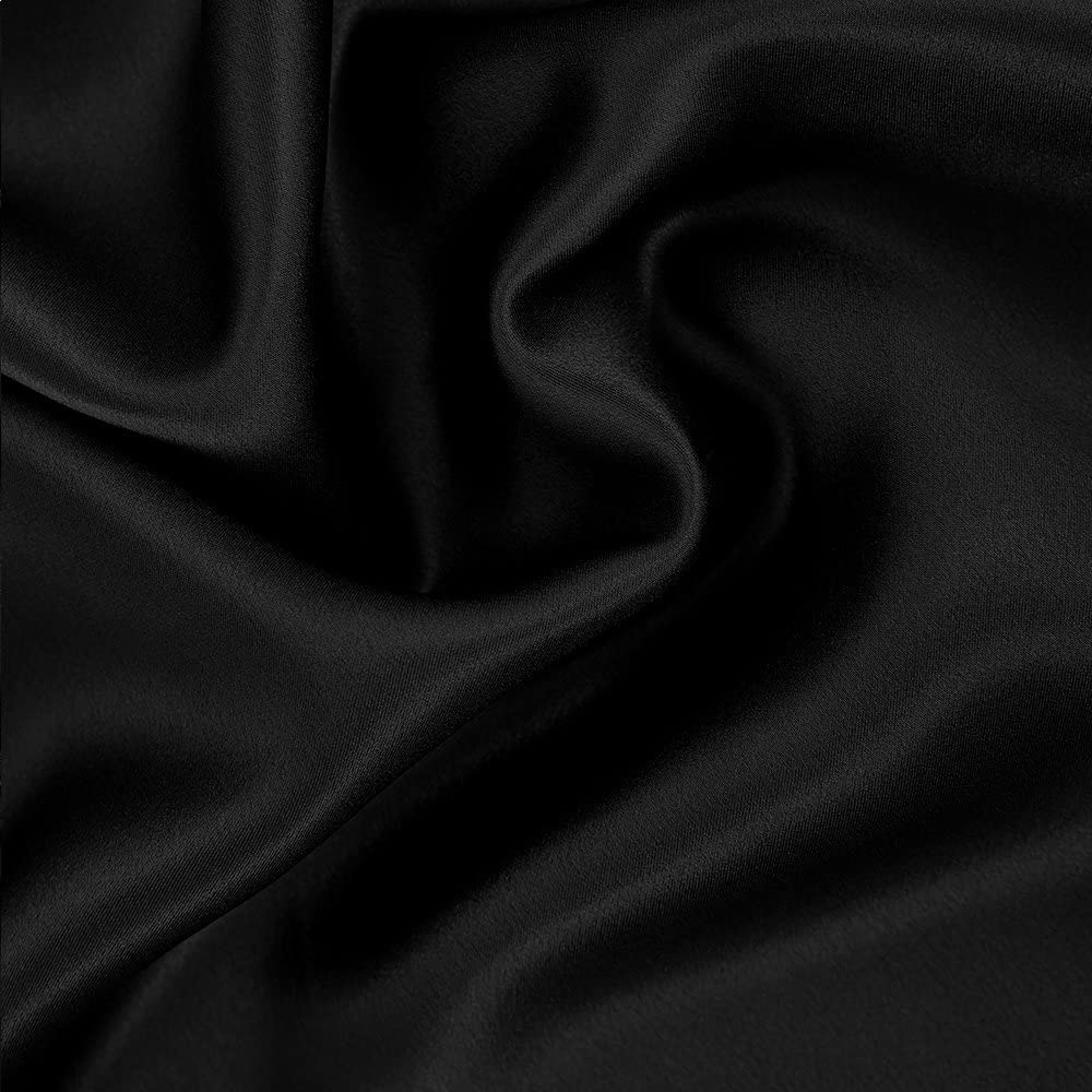 Sheet 19 Luxury Fitted Seamless, Mulberry Black Queen, HAOFEI Silk Momme