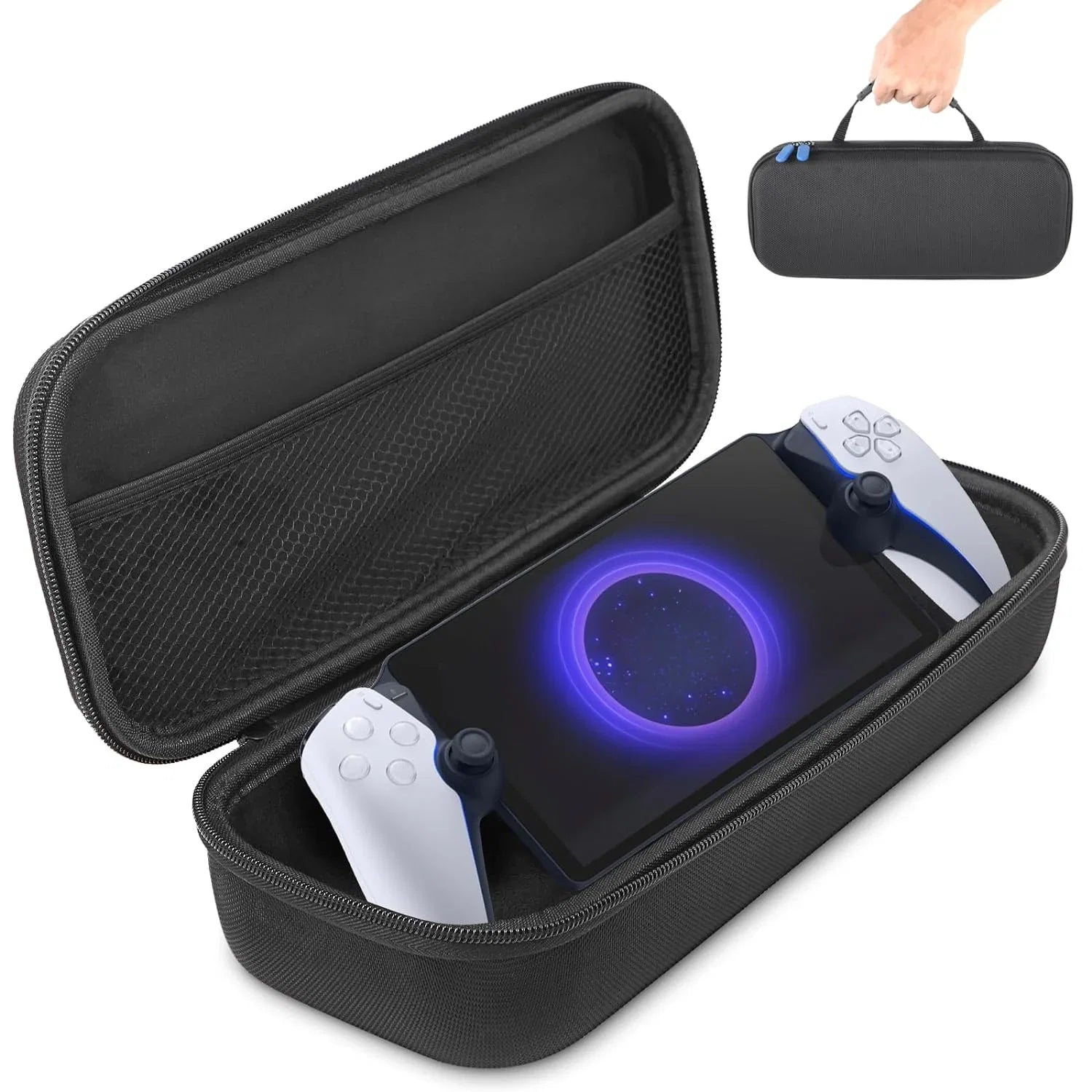 Fit Case Uberwith Carrying Hard Consoles,EVA Remote ps5 Storage PS for Shell PlayStation Pouch Travel Case Game Streaming Case Carry portal Storage handheld Portable for Portal,Portable Console