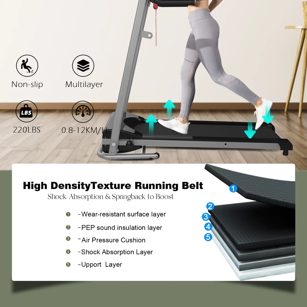 Treadmill Inolait Machine, Folding Running Electric 1.5HP Black