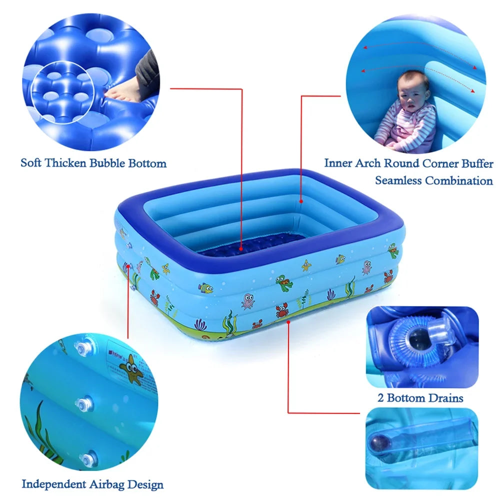 Kid Pool Portable GoolRC Basin Swimming Inflatable Bathtub Pool Swimming