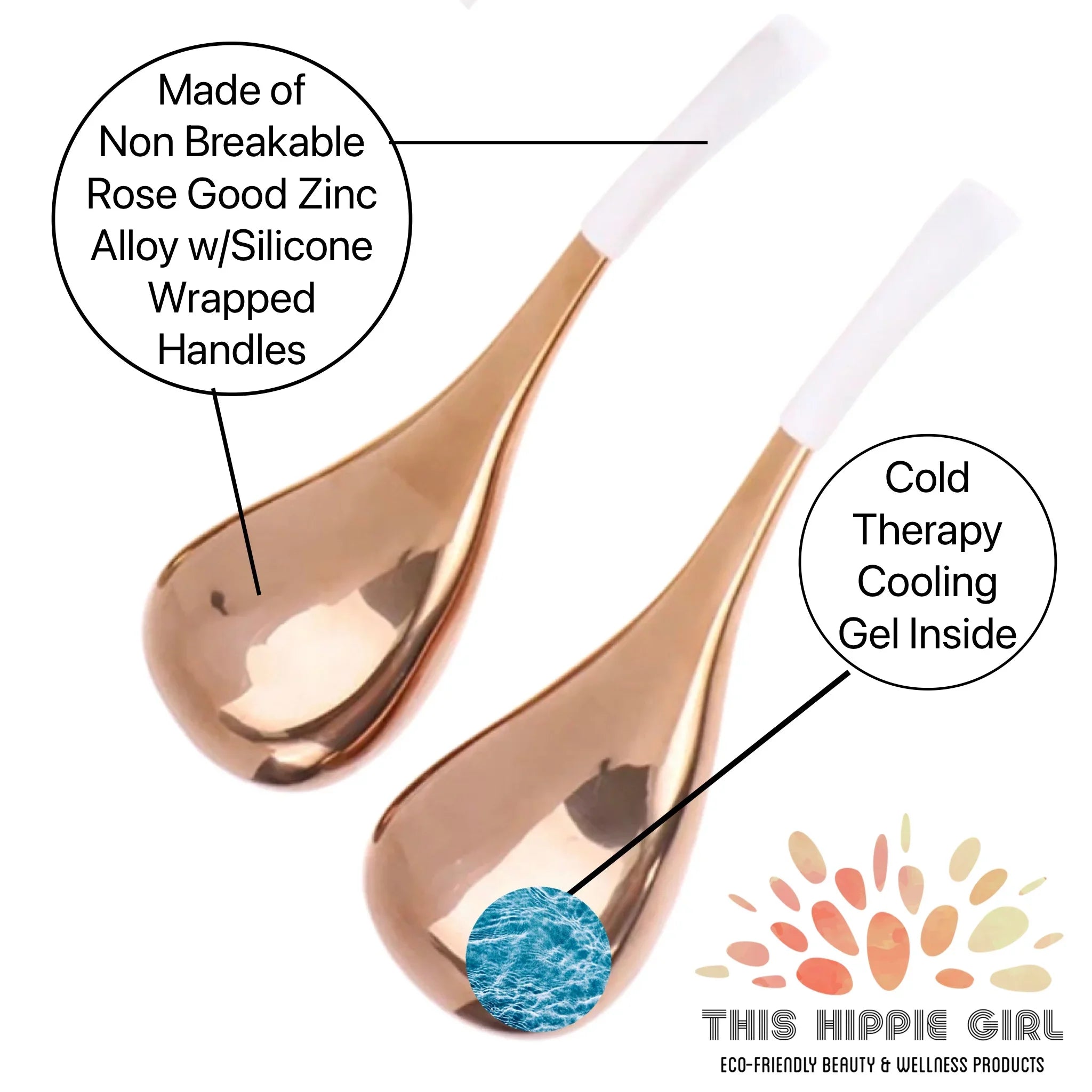 Face, Rose for Cryo Hottie THIS Therapy, Gold Ice for Cryo HIPPIE face Face, Facial care Globes Sticks GIRL tools Cold Bars,
