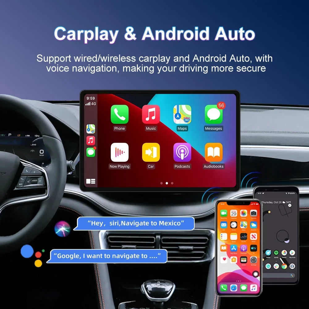 Stereo 13.3" in GMC Car 12 Android Chevy Tahoe Chevrolet CarPlay Radio for Auto with 2007-2012 Yukon Built Suburban Android