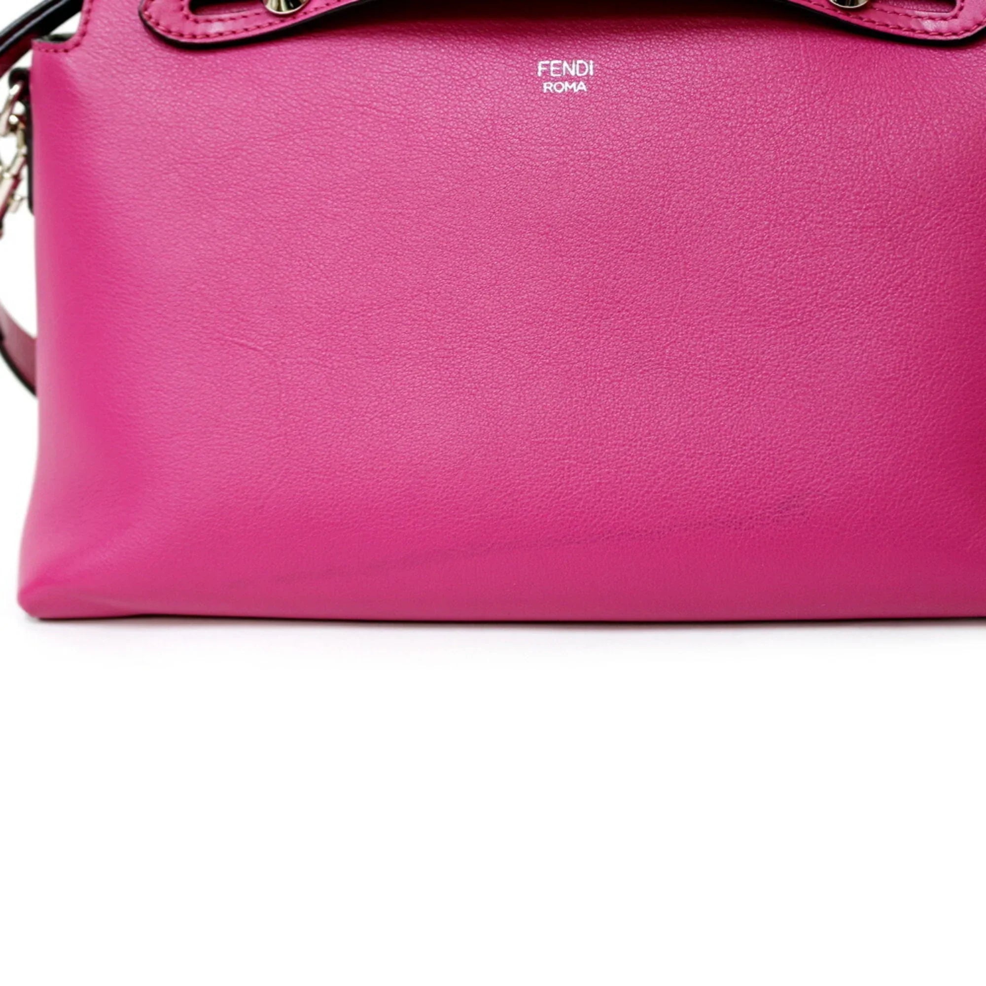Pink Bag Leather FENDI Visaway Shoulder Fendi Women's Pre-Owned (Fair)