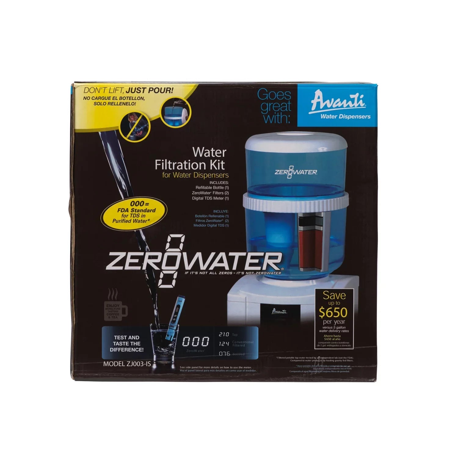 (Water Water Cooler ZeroWater Cooler Filtration Not ZJ-003 Blue Included) - and System White