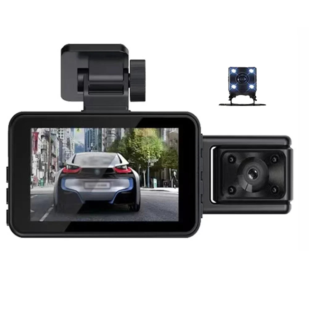 Dashcam, with Vision, Camera Dash G-Sensor, Dash Card, Channel 170° Front 3 and Night Inches Rear Wide Cam Inside, for Angle Super 1080p 3 Detection 128GB Cars Motion