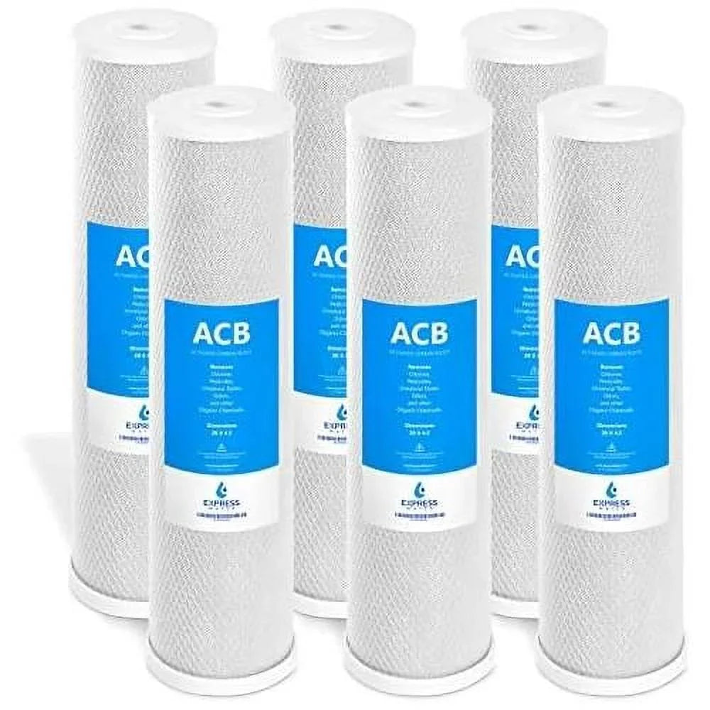 water activated large water x micron filter block whole water house filter pack replacement capacity 5 6 carbon acb filter filter 4.5” 20” filtration inch